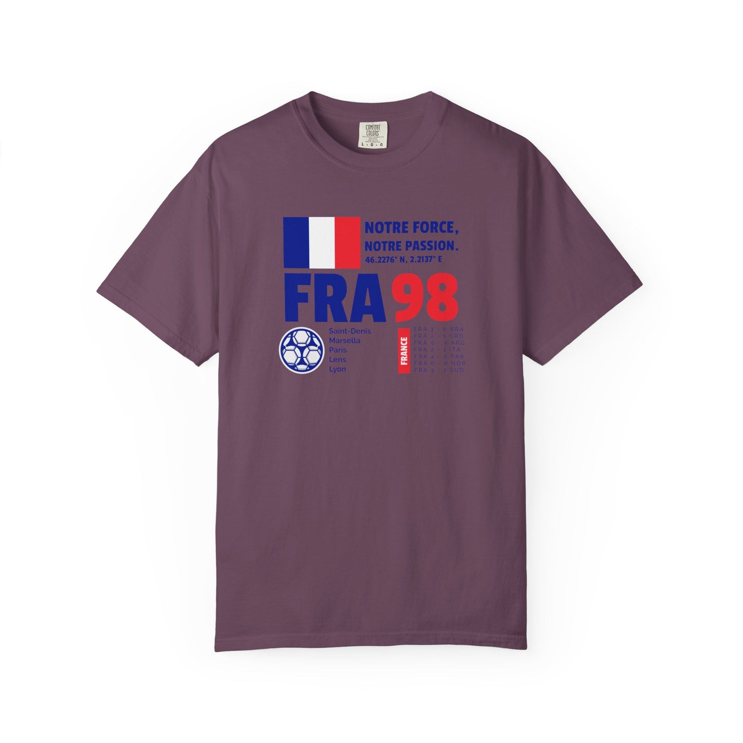 Unisex T-shirt France 98 Victory Celebrate French Passion