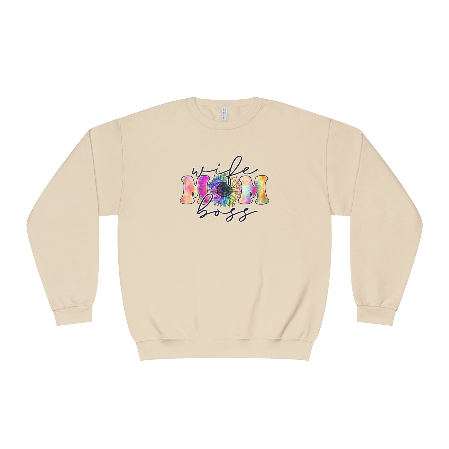 Women's Sweatshirt Wife Mom Boss - Colorful Mother's Day