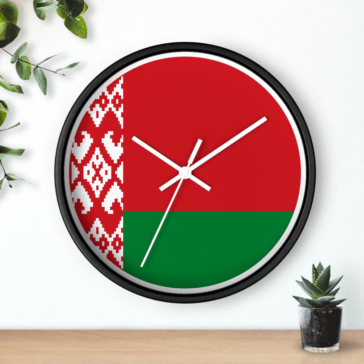 Belarusian Pride Wall Clock - Stylish Home Decor with National Colors