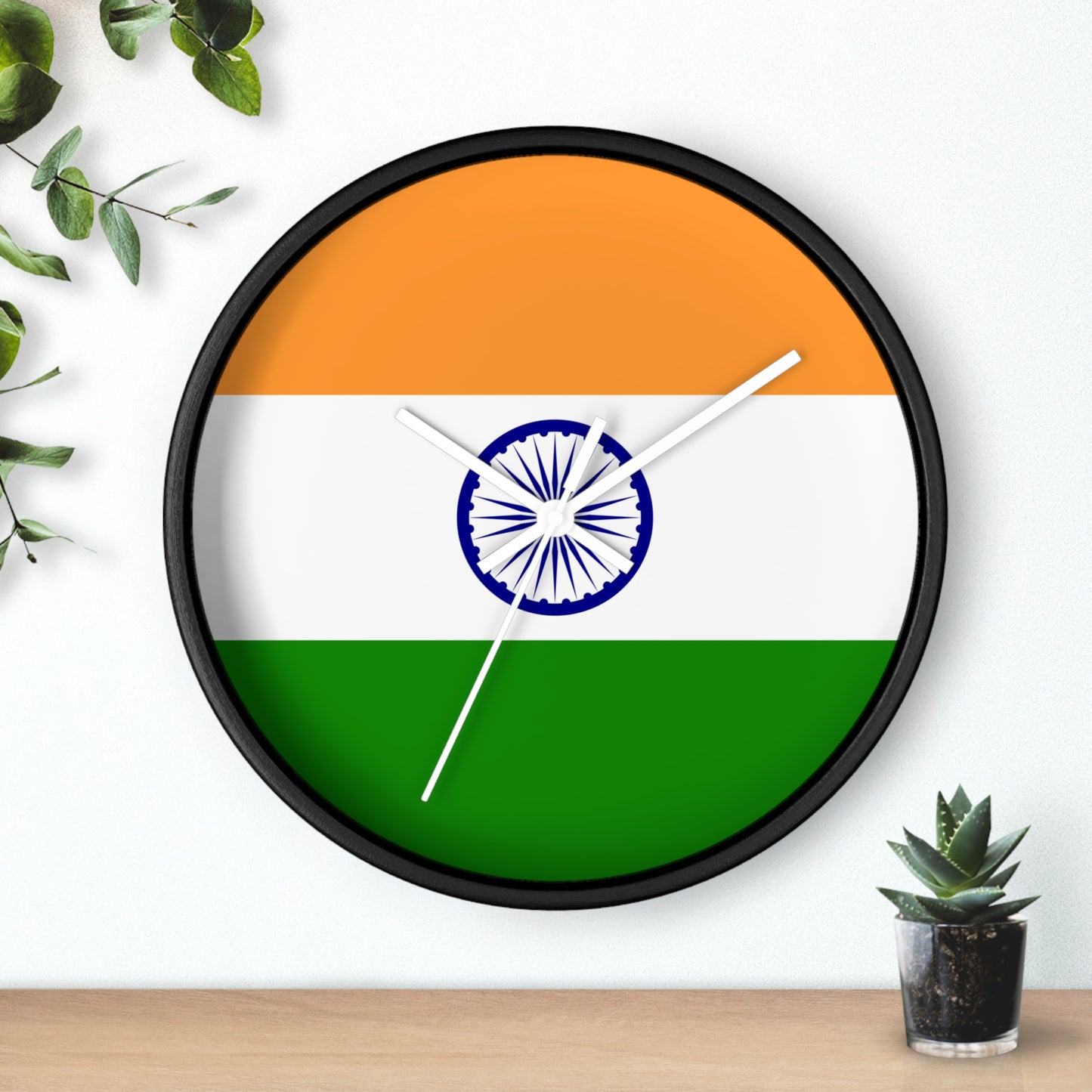 Indian Flag Wall Clock - Vibrant Home Decor for Patriotism and Celebrations
