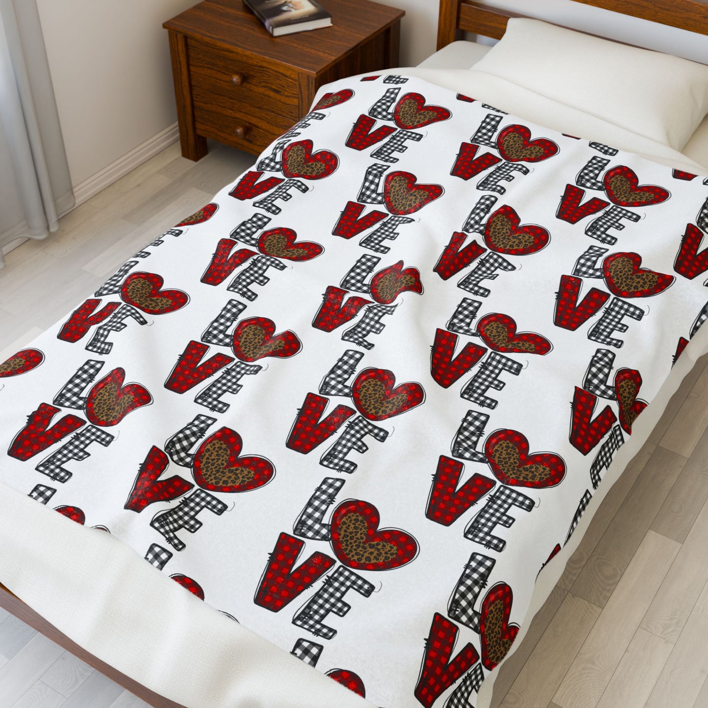 Valentine Love Plush Blanket for Comfort & Gifting