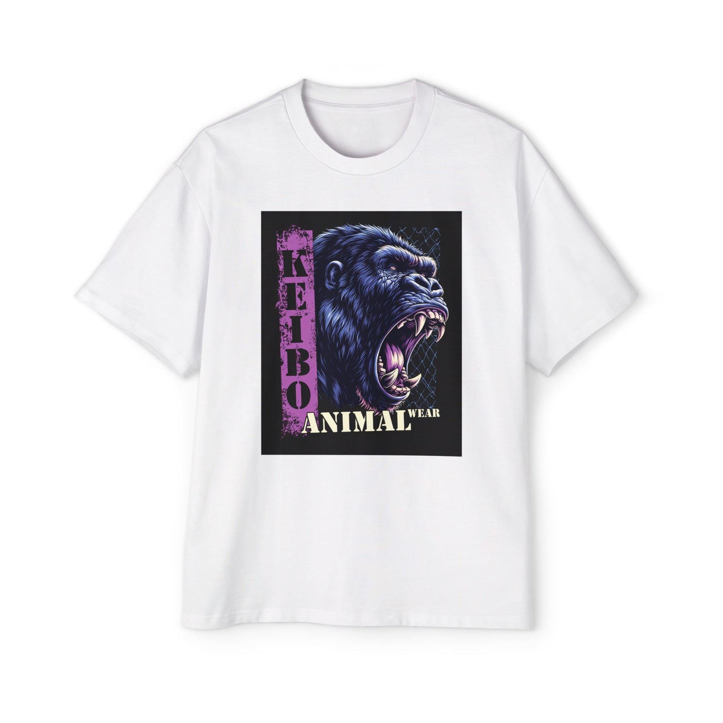 Men's Heavy Oversized T-shirt KEIBO - Fierce Gorilla Graphic