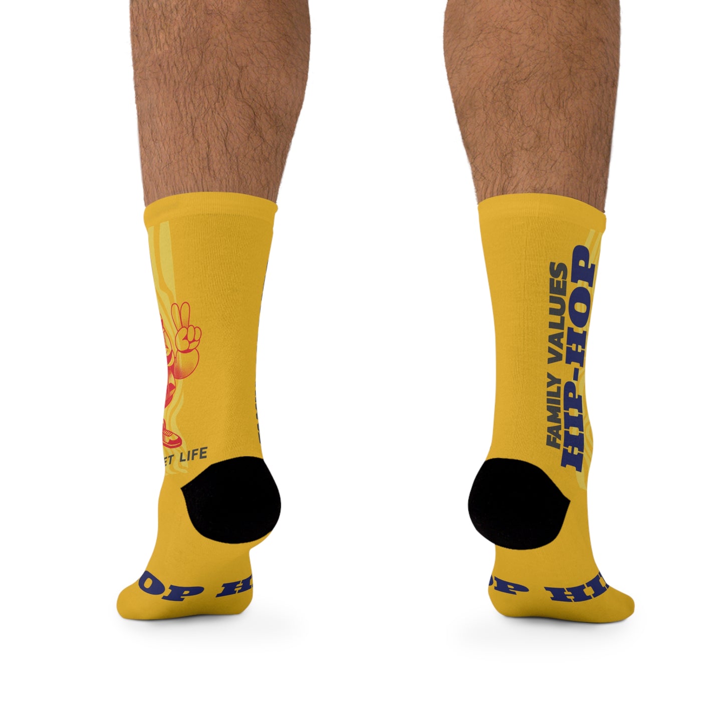 Unisex Hip-Hop Street Life Recycled Poly Socks Urban Style for Music Lovers