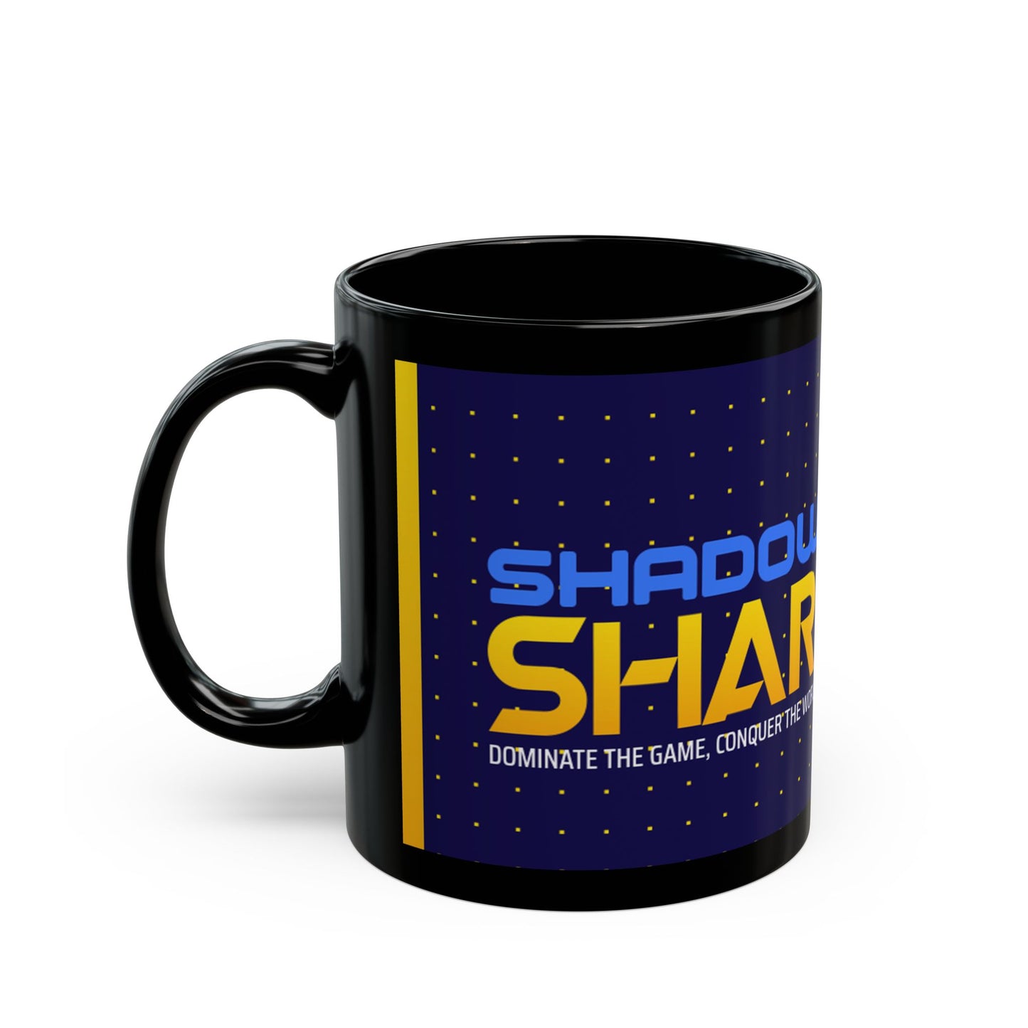 Shadow Sharks Gaming Ceramic Black Mug 11oz - Perfect Gift for Gamers