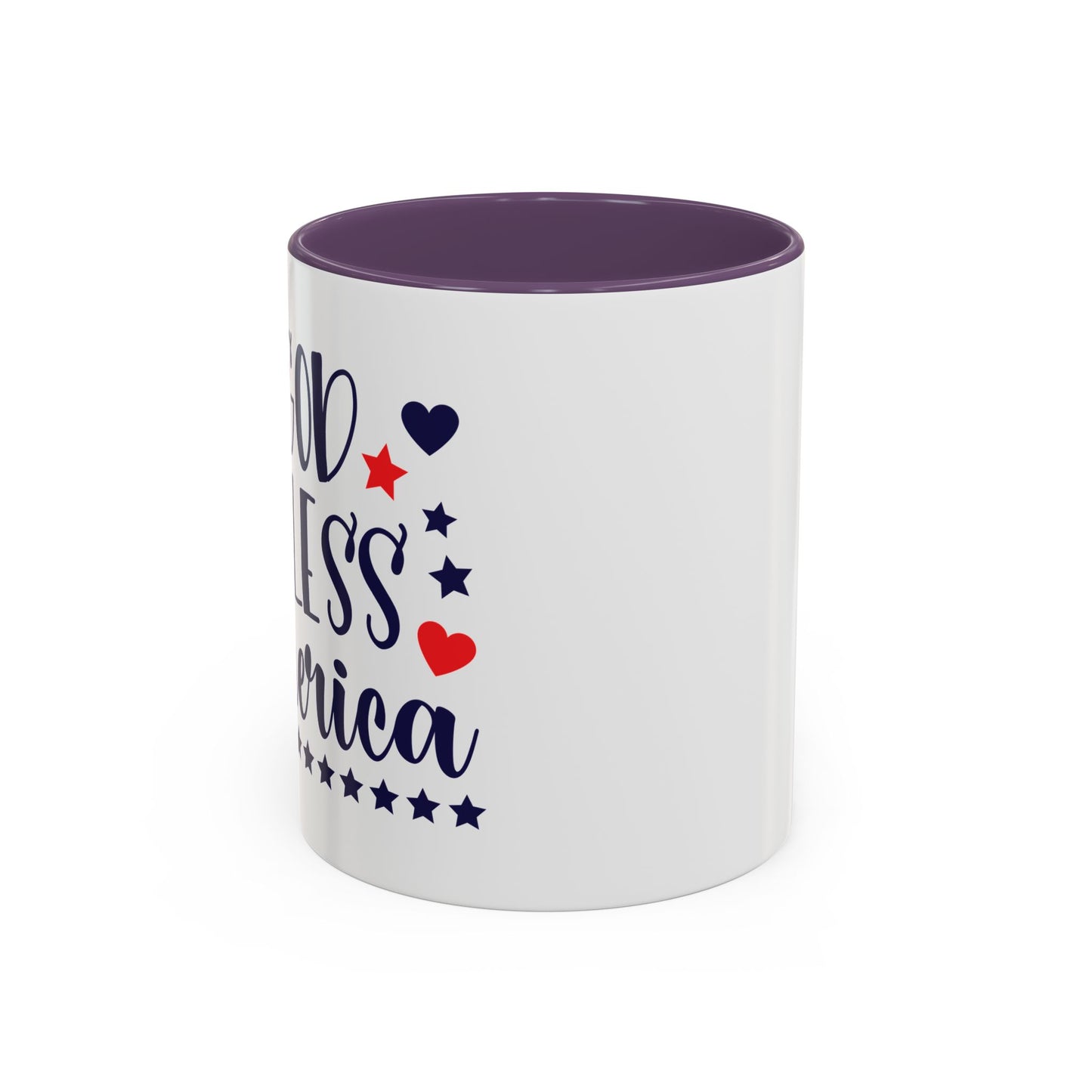 Patriotic Accent Coffee Mug - 'God Bless America'