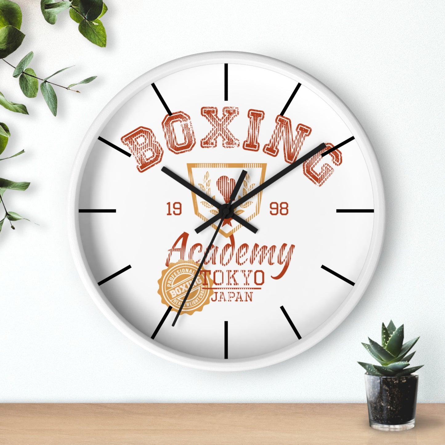 Boxing Academy Wall Clock - Vintage Style