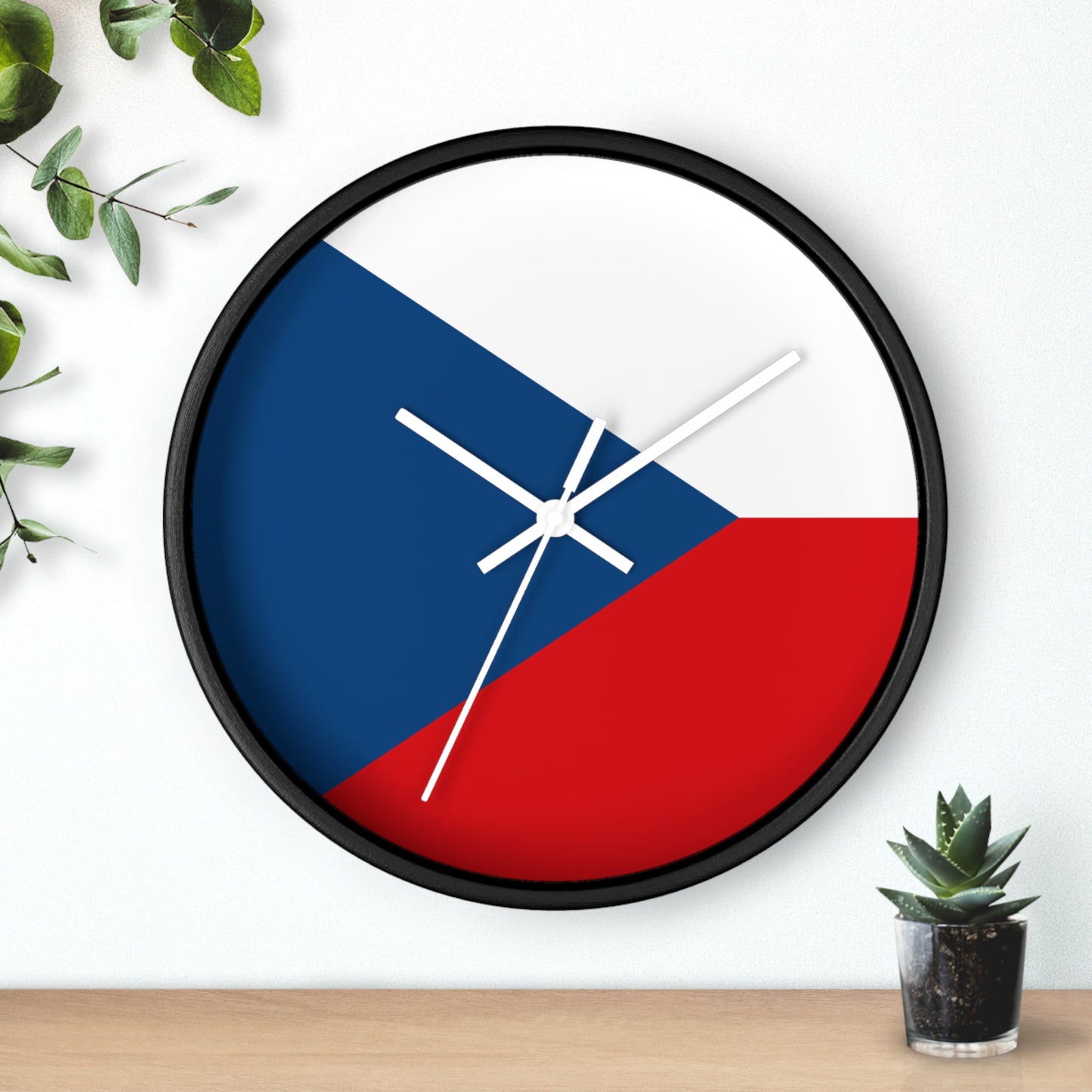 Czech Republic Flag Wall Clock - Stylish Home Decor for Proud Patrons