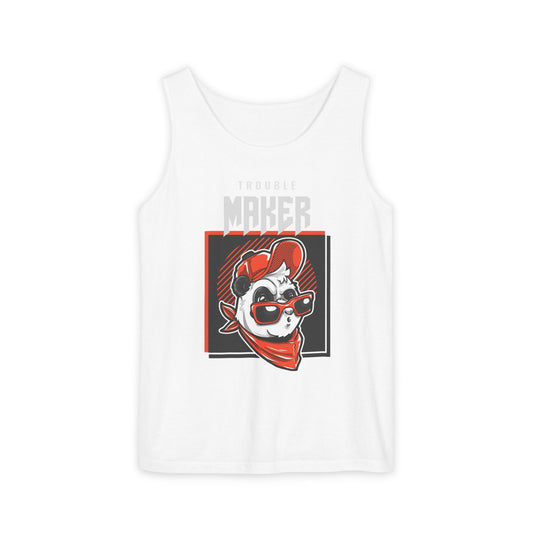 Men's Tank Top Cool Panda Trouble Maker Playful & Casual Summer Wear