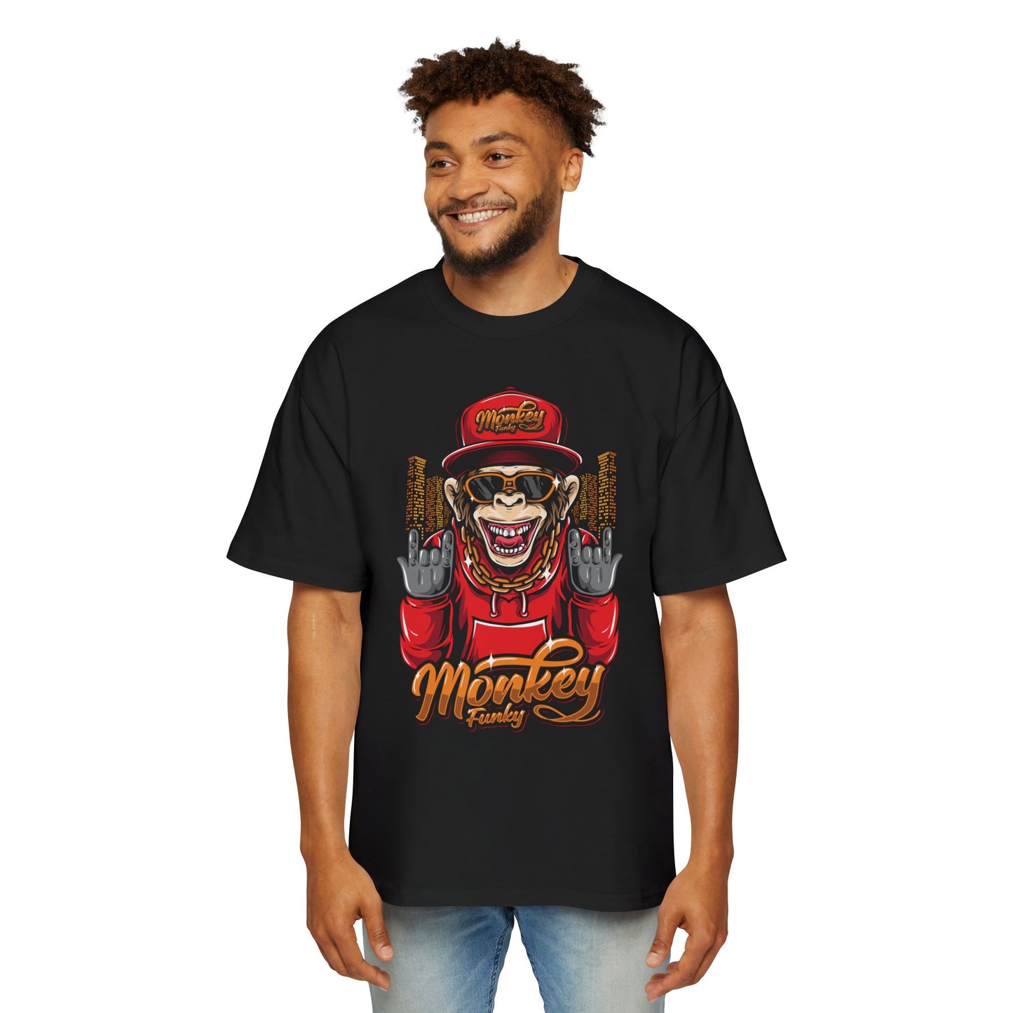 Men's Oversized Tee - Cool Monkey Graphic Tee for Casual Wear