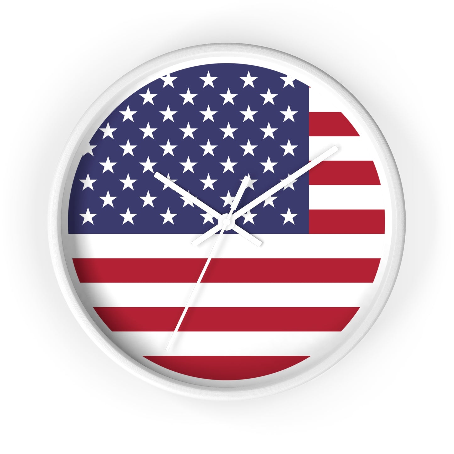 Patriotic American Flag Wall Clock - Distressed Vintage Design