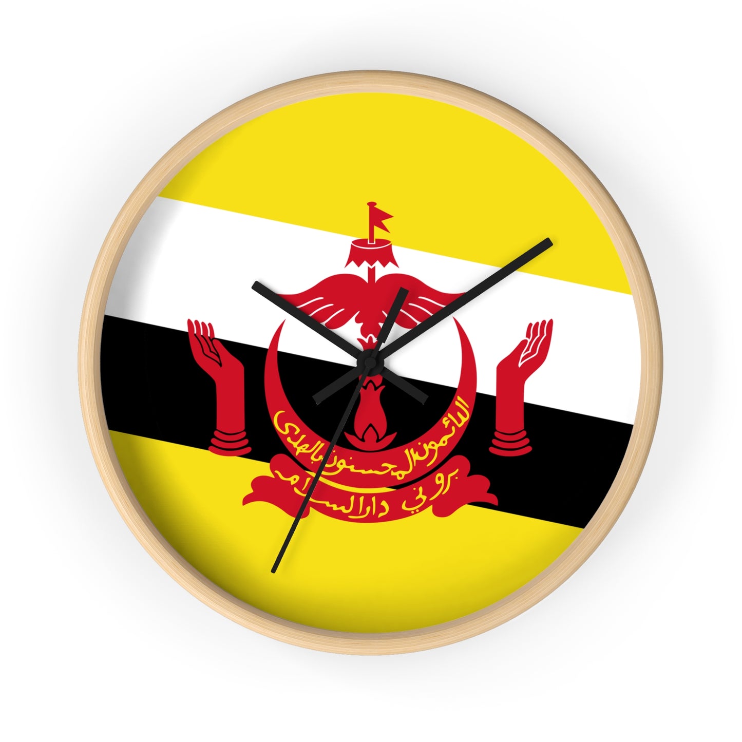Brunei Flag Wall Clock - Unique Home Decor for Cultural Enthusiasts