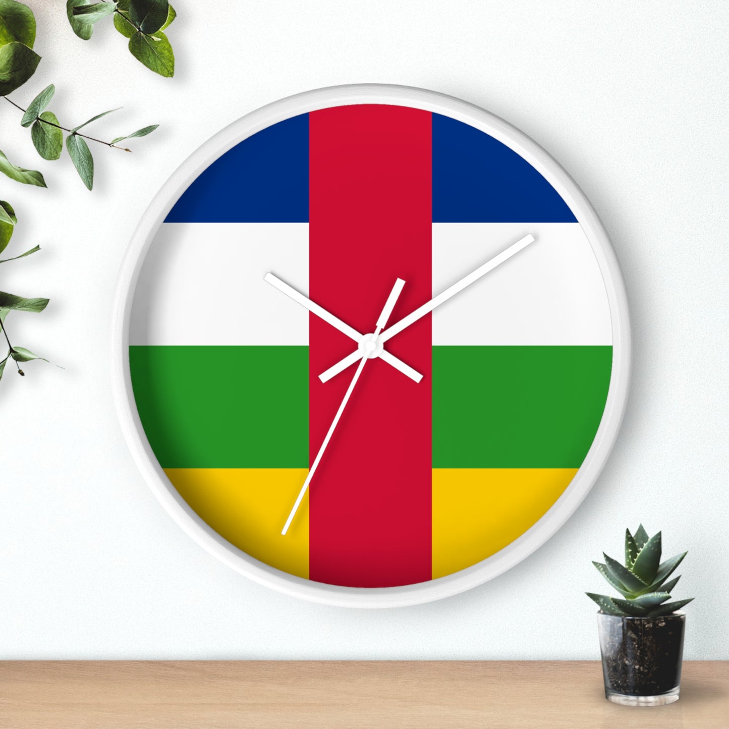 Central African Republic Flag Wall Clock - Stylish Home Decor