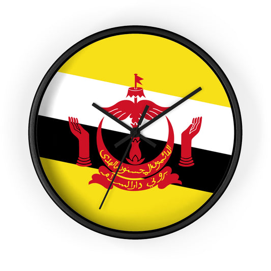 Brunei Flag Wall Clock - Unique Home Decor for Cultural Enthusiasts