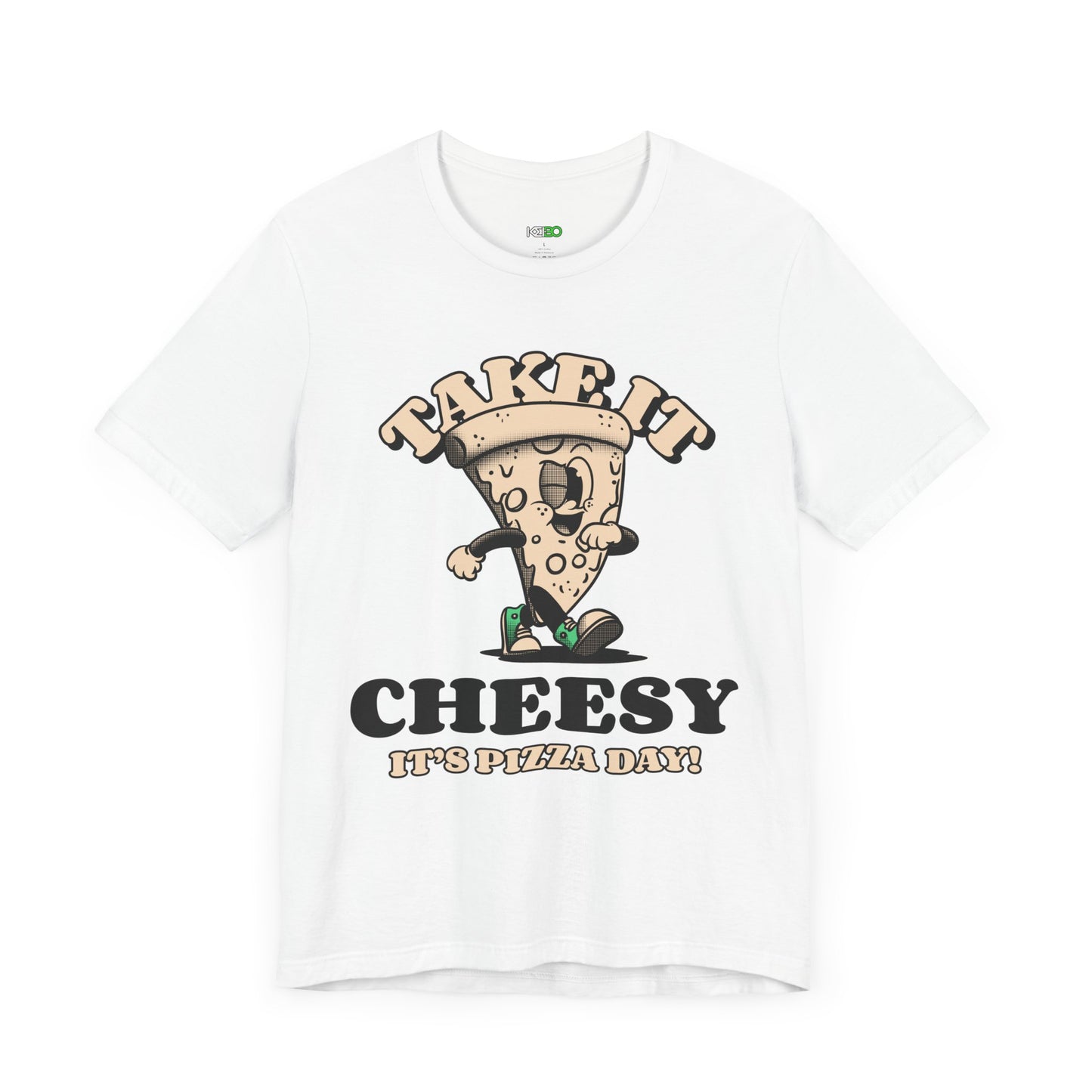 Cheesy Pizza Day Men's Tee - Fun Short Sleeve T-Shirt with Graphics