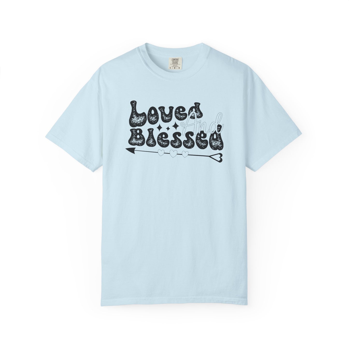 Women Graphic T-Shirt Loved And Blessed for Valentine's Day