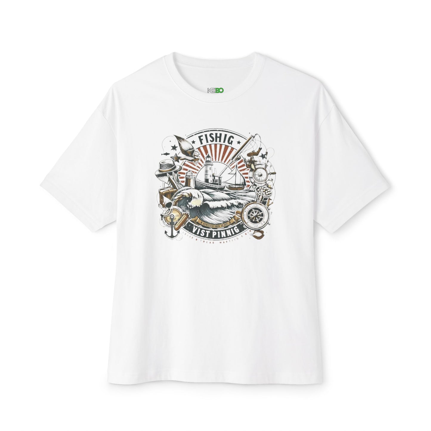 Fishing Vibes Oversized Boxy Tee