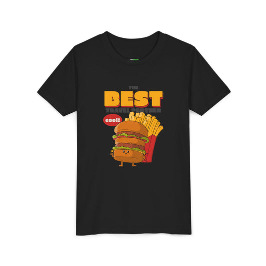 Youth Graphic T-shirt Fun Food - "The Best Travel Partner"