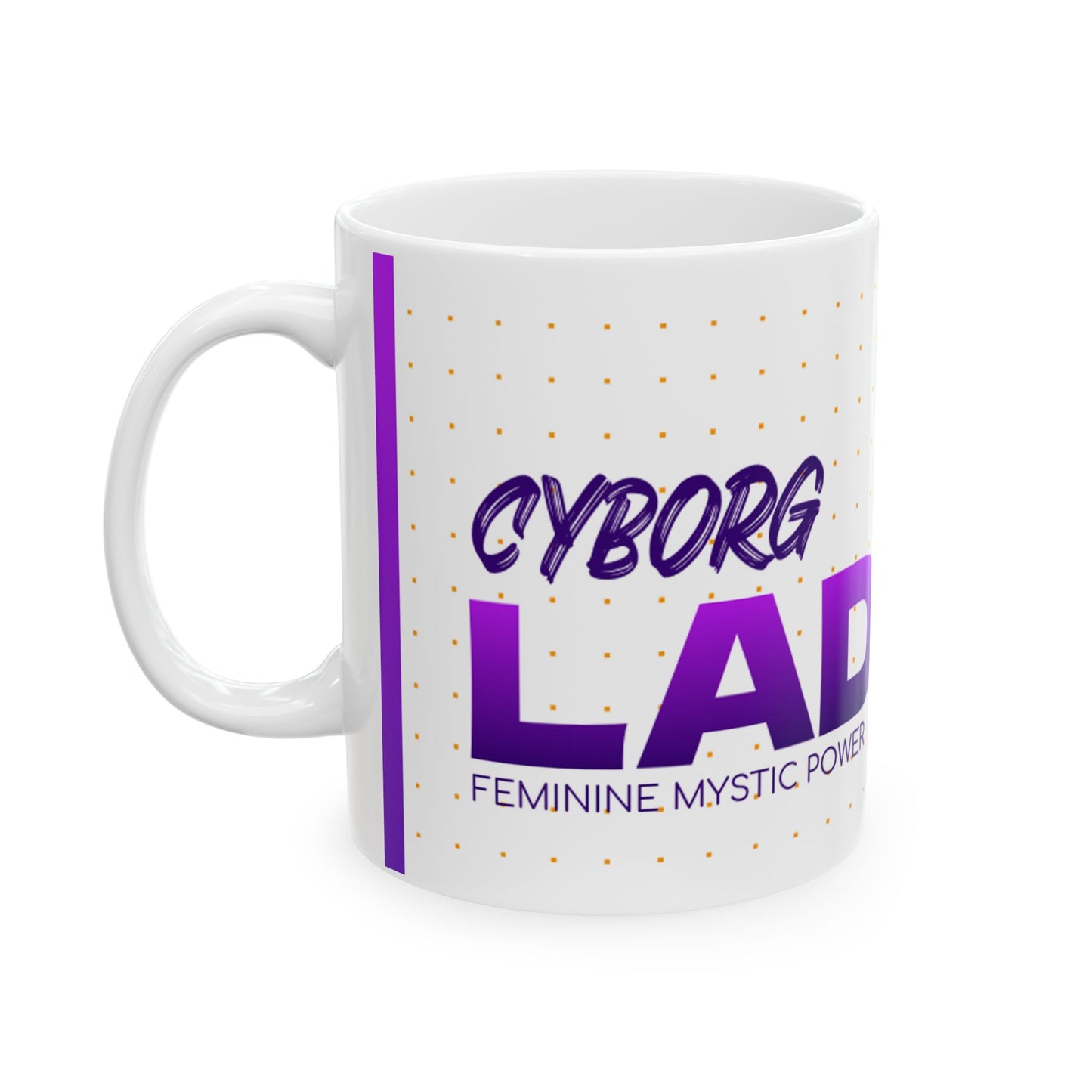 Cyborg Lady Mystic Power Gaming Mug 11oz