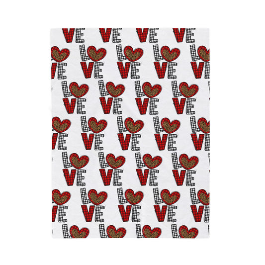 Valentine Love Plush Blanket for Comfort & Gifting