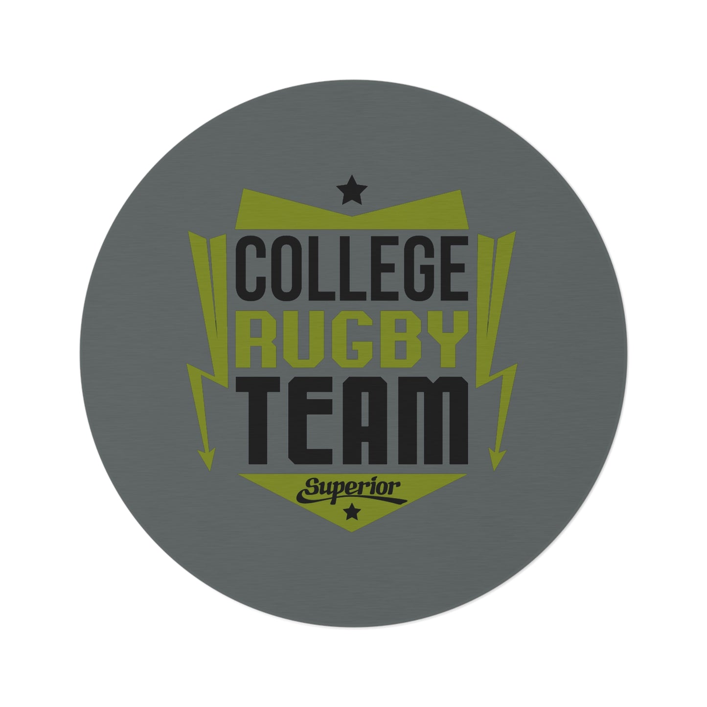 College Rugby Team Round Rug - Perfect for Sports Fans and Home Decor