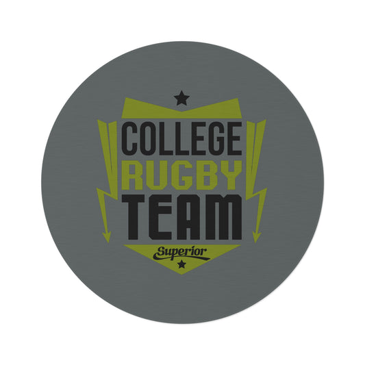 College Rugby Team Round Rug - Perfect for Sports Fans and Home Decor