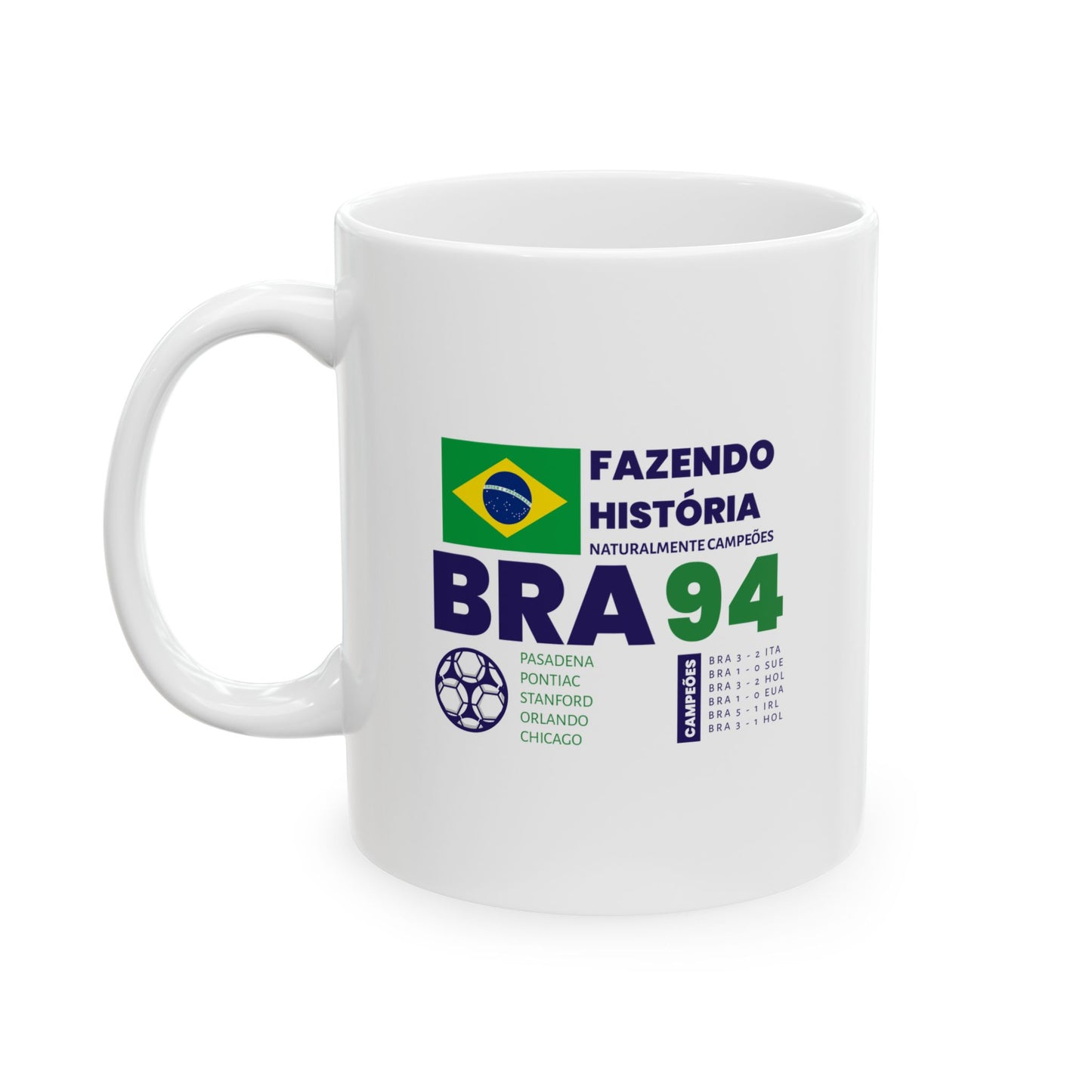 Brazil '94 Soccer Fans Ceramic Coffee Tea Mug  11oz