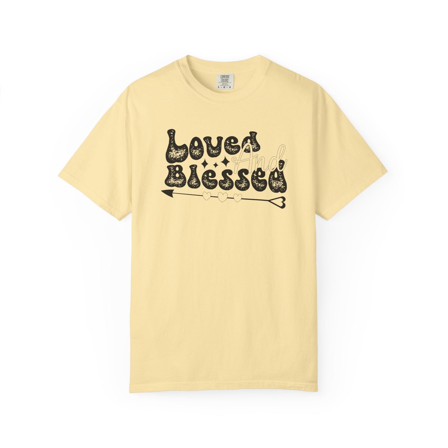 Women Graphic T-Shirt Loved And Blessed for Valentine's Day