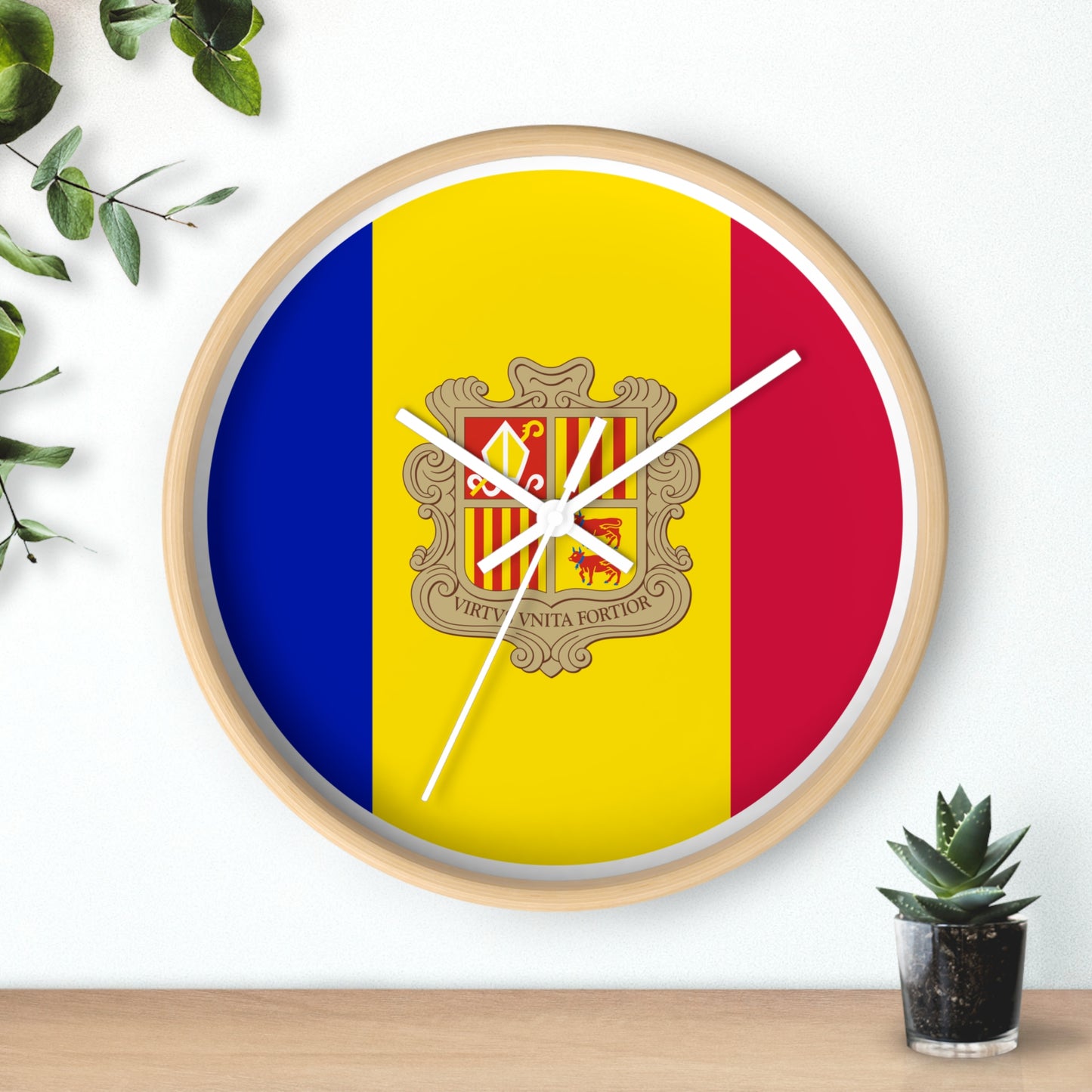 Andorra Flag Wall Clock - Vibrant Home Decor for National Pride & Celebrations