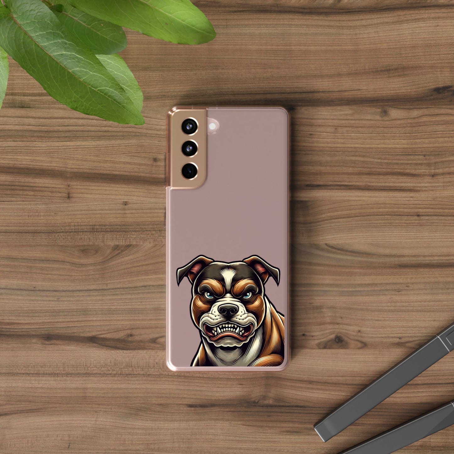 Pit Bull Print Clear Case - Perfect for Pet Lovers