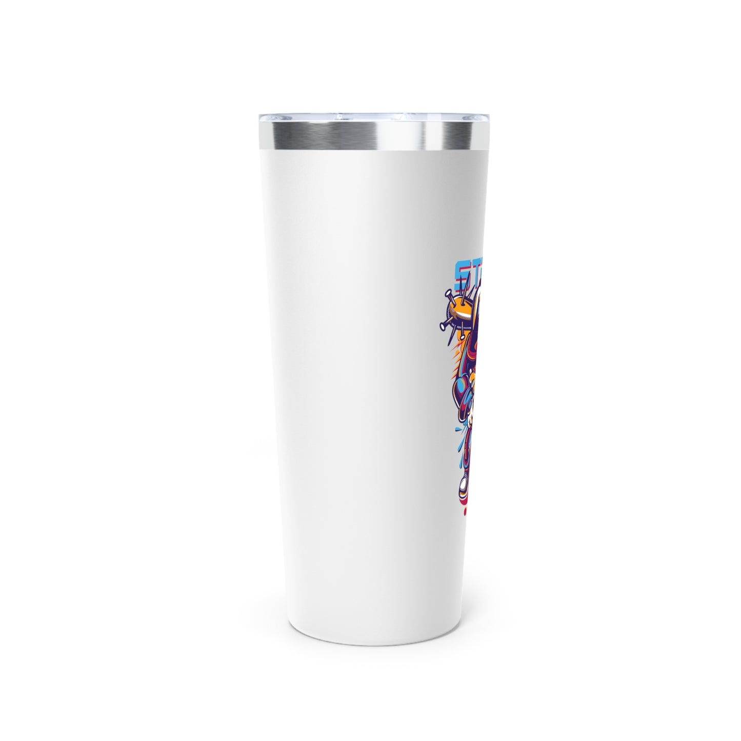 Stand Alone Copper Vacuum Insulated Tumbler - 22oz Fun Travel Mug