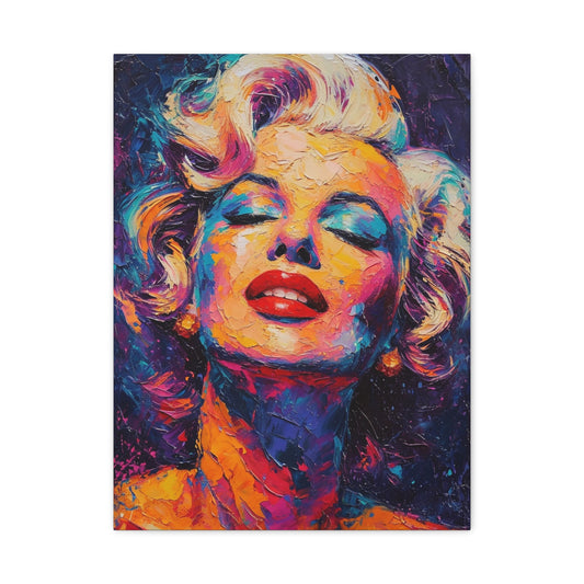 Vibrant Marilyn Monroe Art Canvas - Colorful Stretched Wall Decor