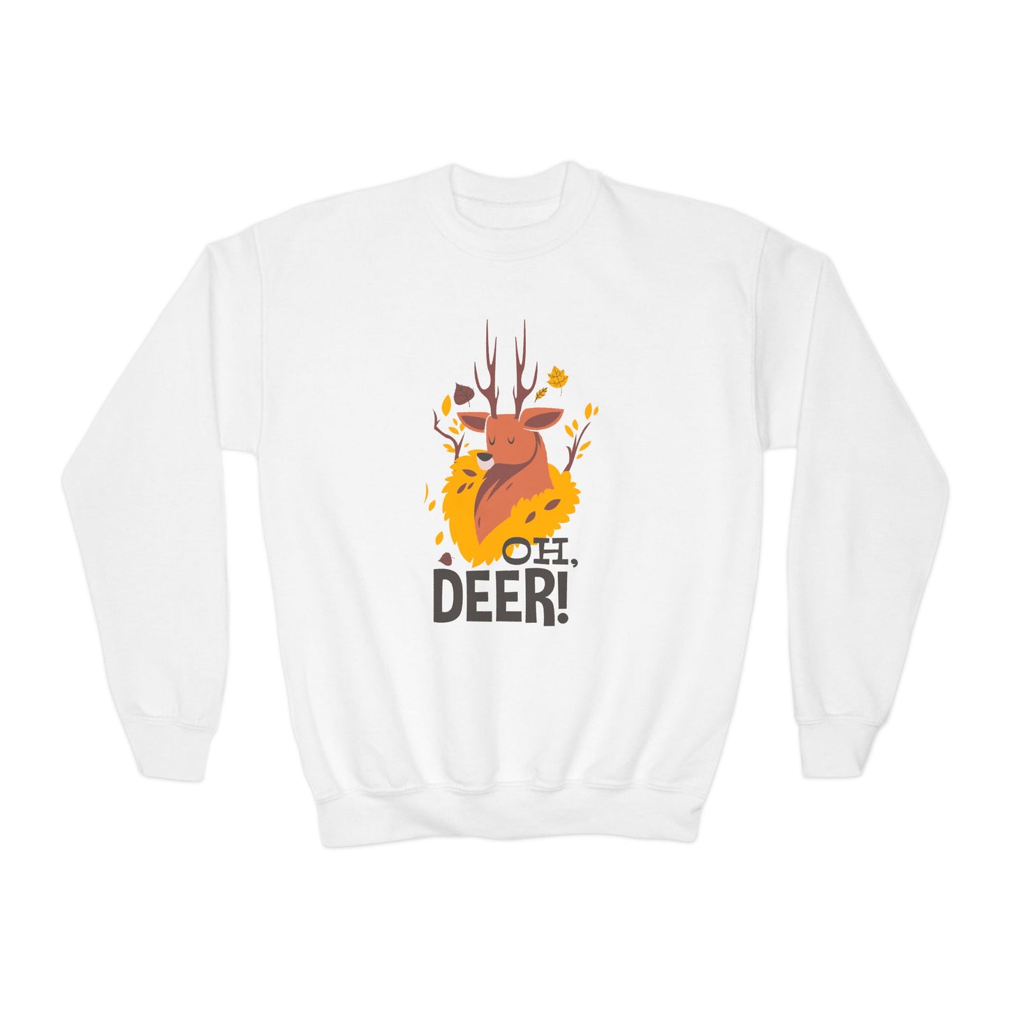 Youth Sweatshirt for Boys - Oh Deer! Cozy Fall Design