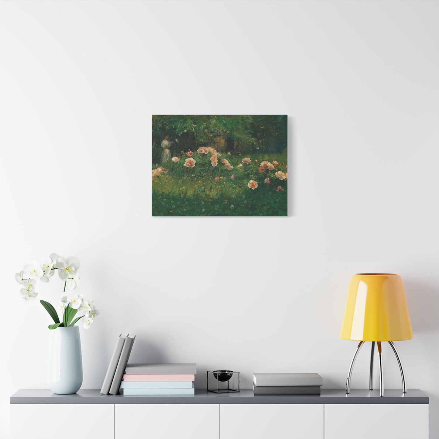 Floral Landscape Canvas Wall Art - Matte Stretched 1.25"