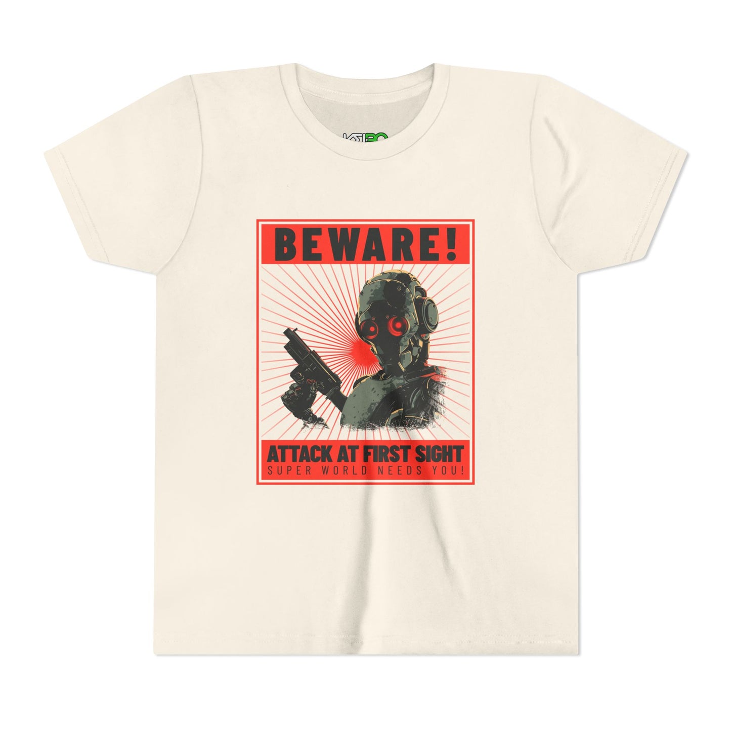 Fun Graphic T-Shirt for Kids Attack at First Sight