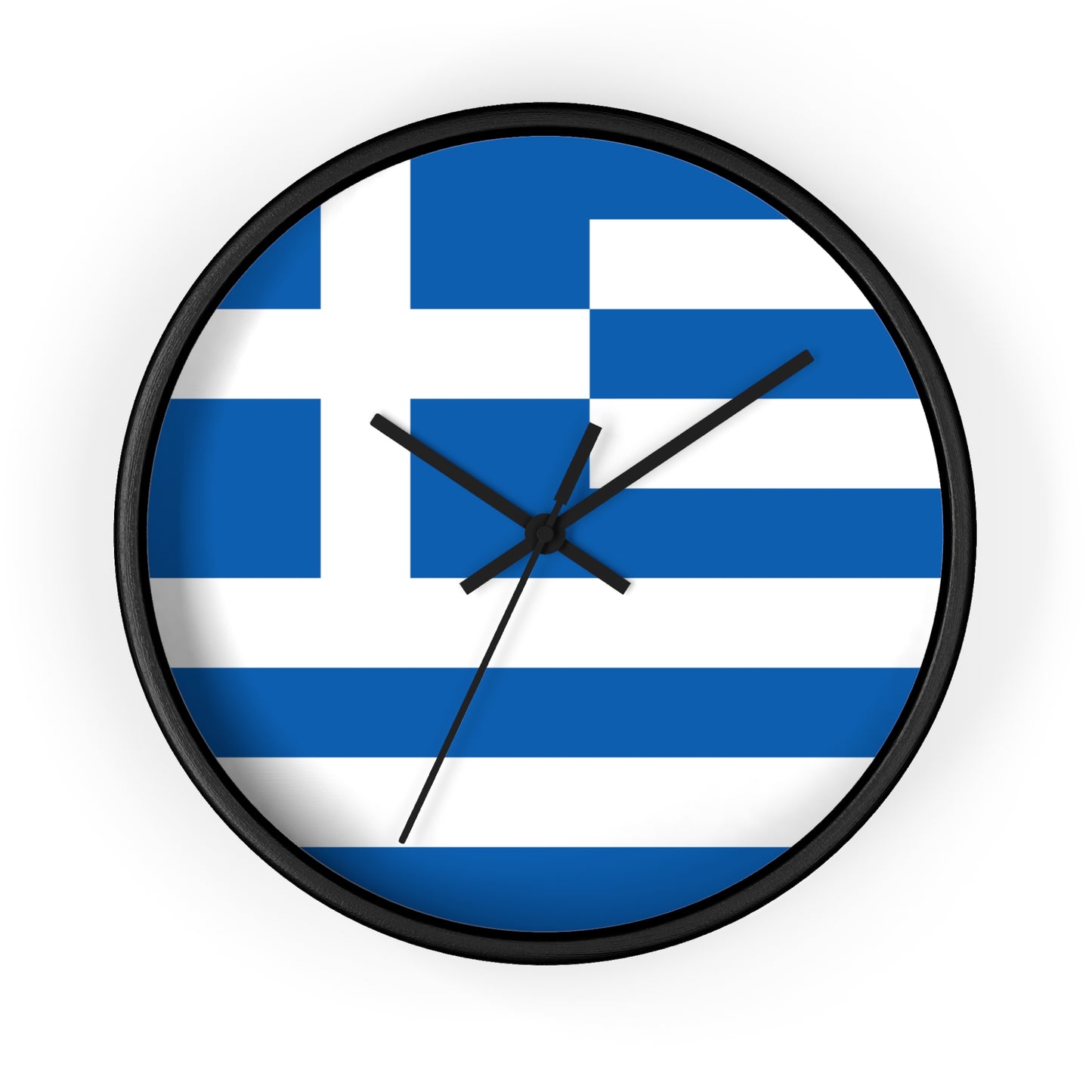 Greece Flag Wall Clock - Blue and White Home Decor