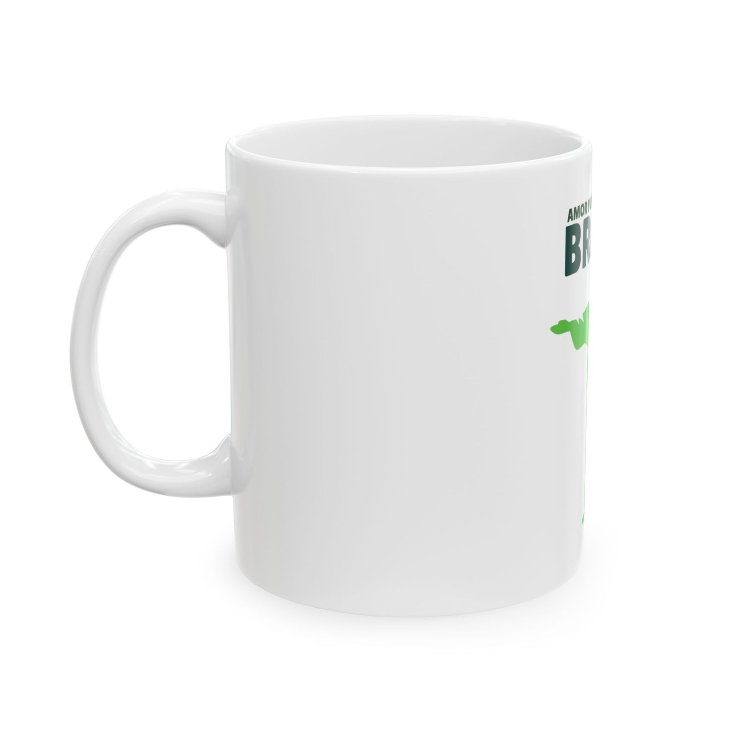 Brasil Amor Puro Ceramic Mug - 11oz Perfect for Coffee Lovers