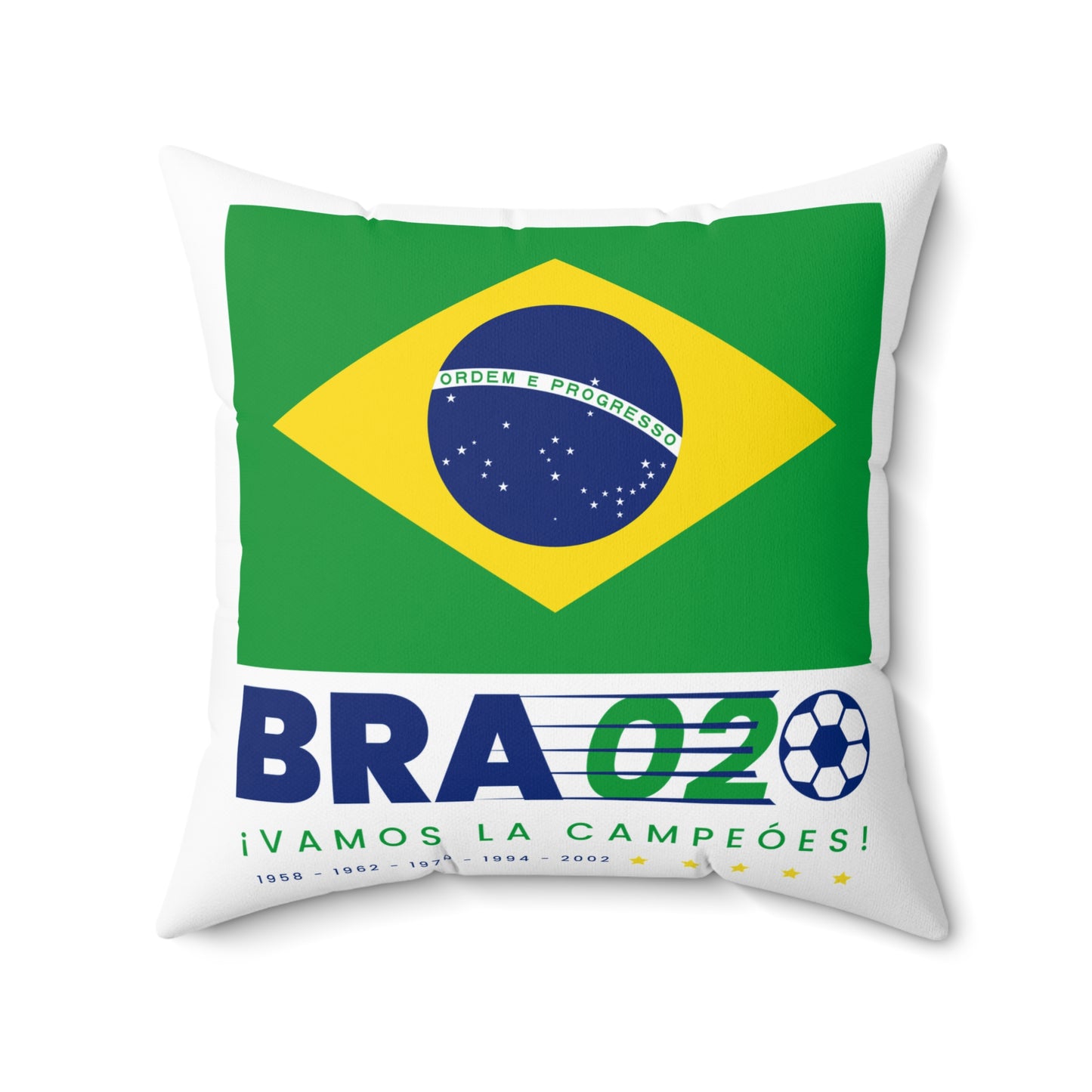 Brazilian Soccer Pillow Celebrate the Champions