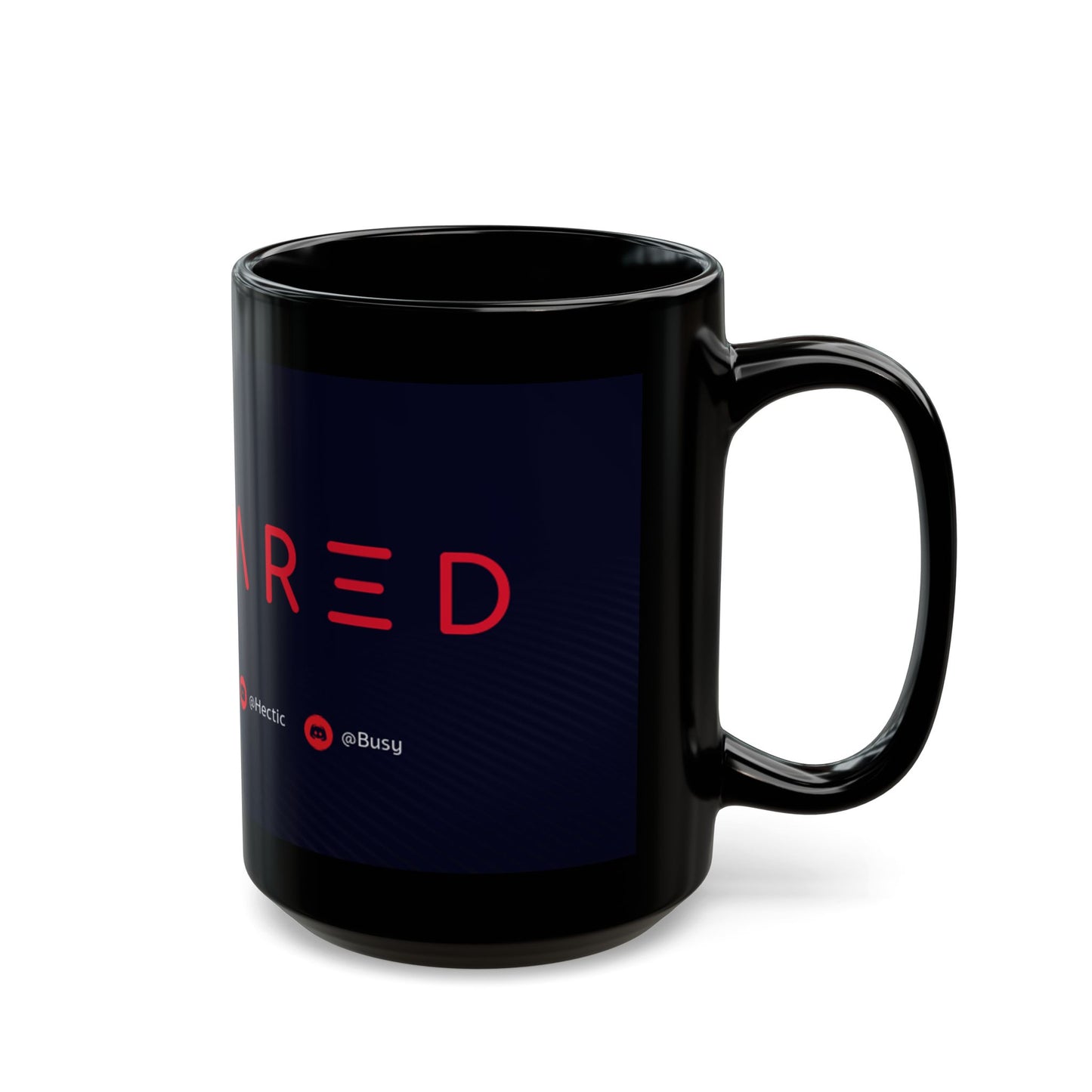 Custom Black SCARED Coffee Mug - Scare & Engaged Design for Gamers