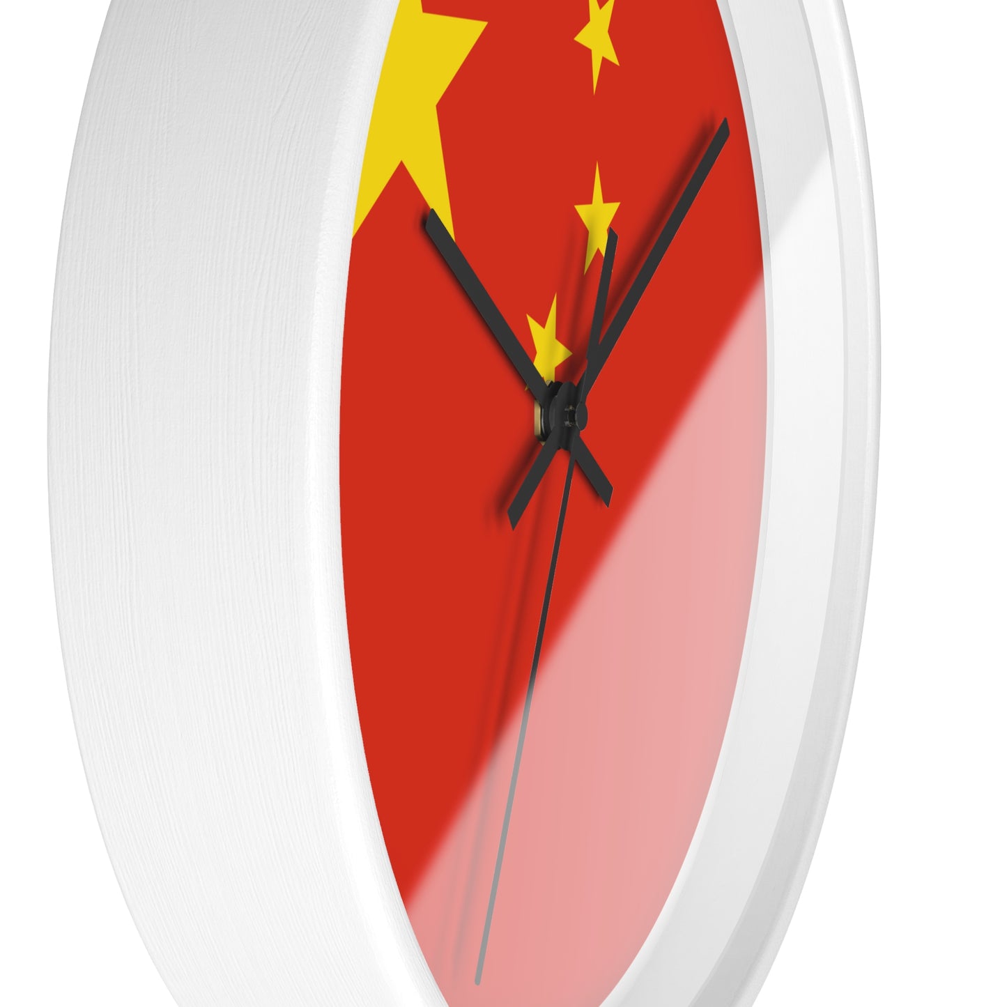 Chinese Flag Wall Clock - Vibrant Red & Yellow Home Decor