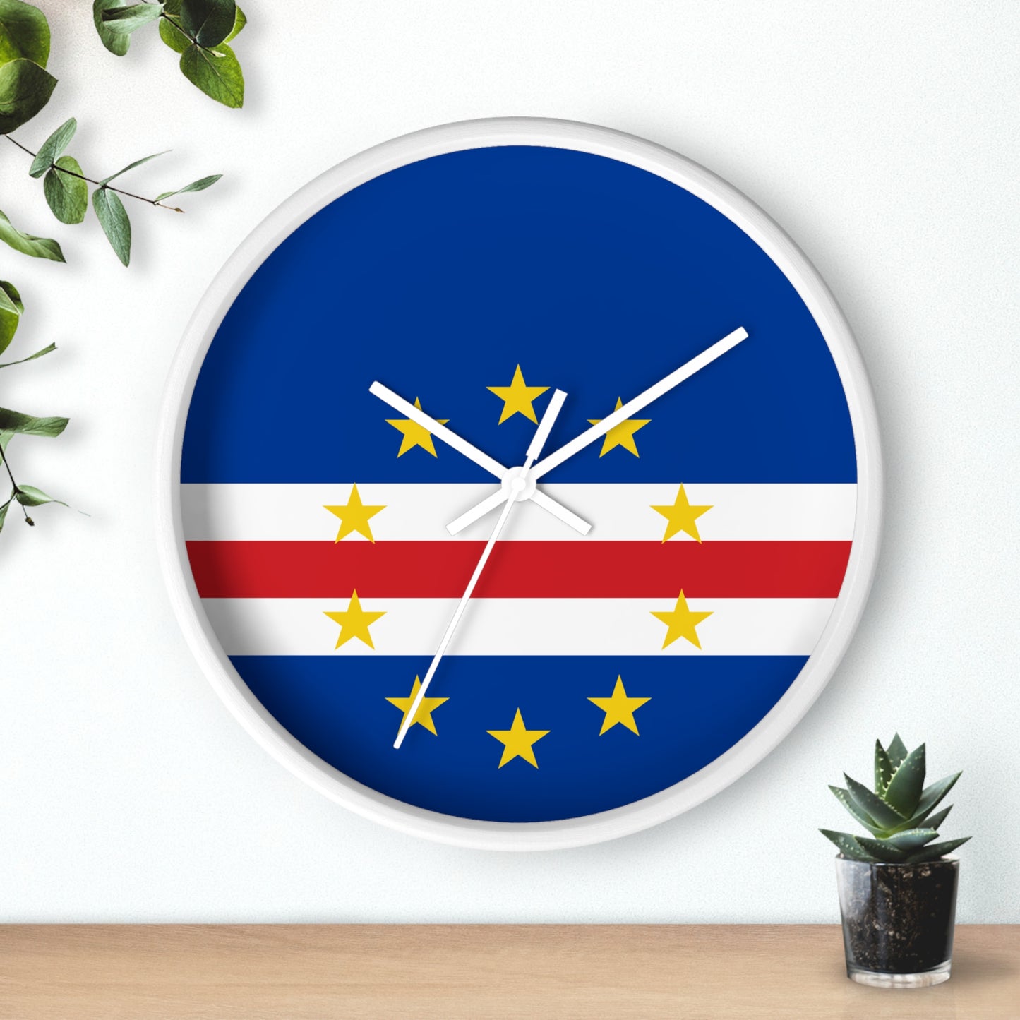 Cape Verde Flag Wall Clock - Modern Home Decor for Timeless Style