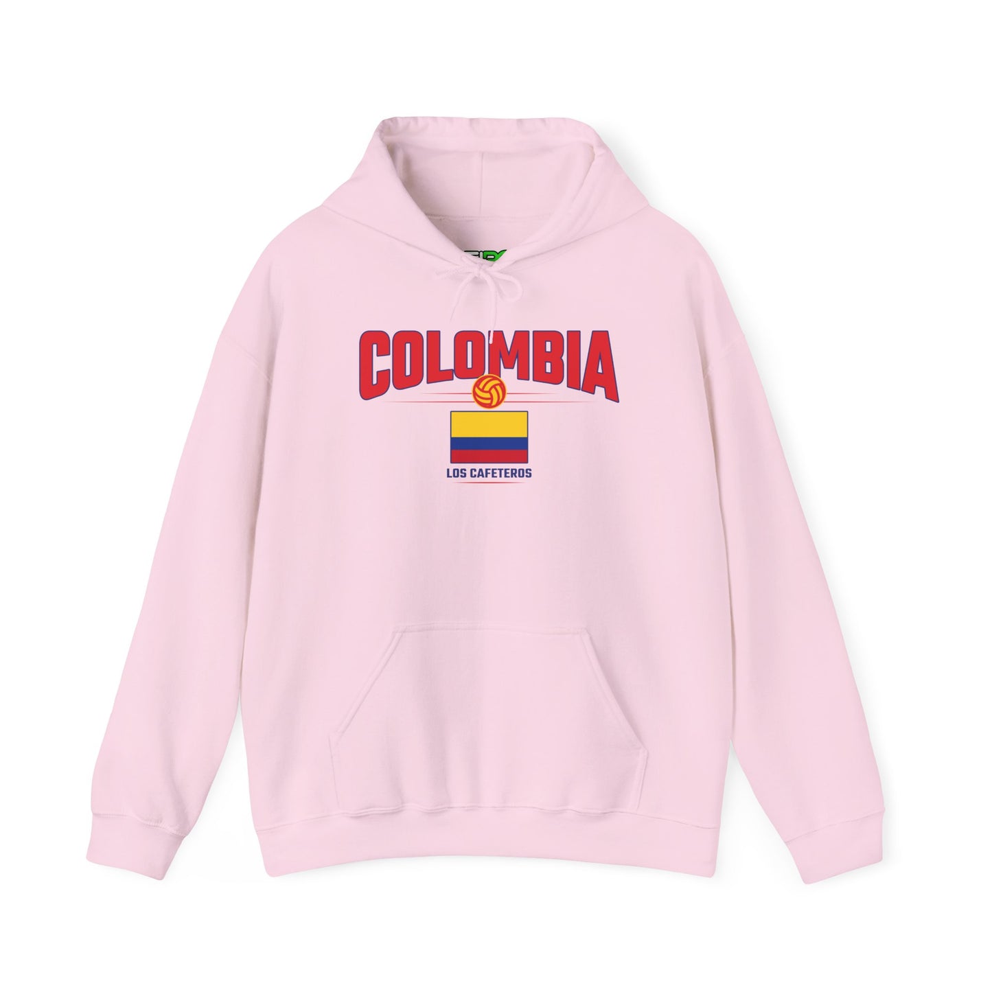 Unisex Hoodie Love Colombia Sweatshirt with Flag Design