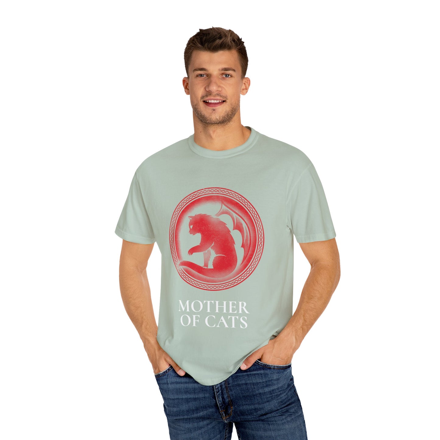 Mother of Cats Women Garment-Dyed T-Shirt