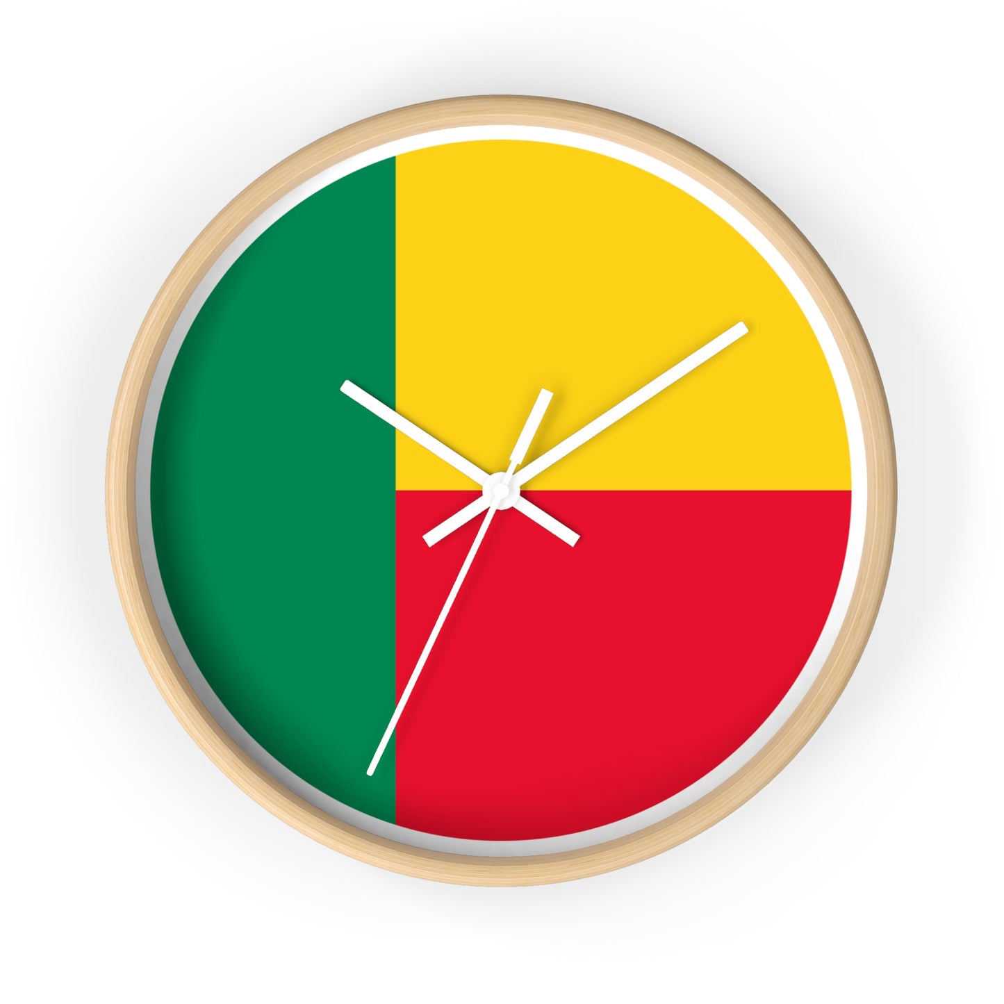 Benin Flag Wall Clock - Vibrant Home Décor for Cultural Enthusiasts