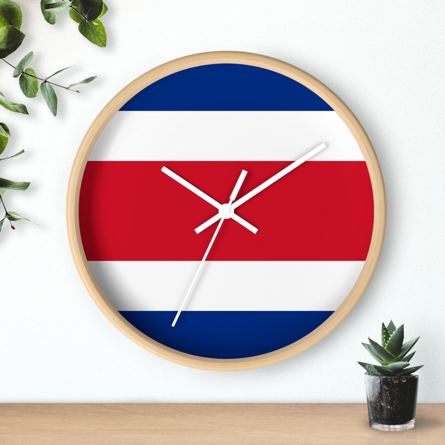 Costa Rica Flag Wall Clock - Stylish Home Decor for Travelers and Sports Fans