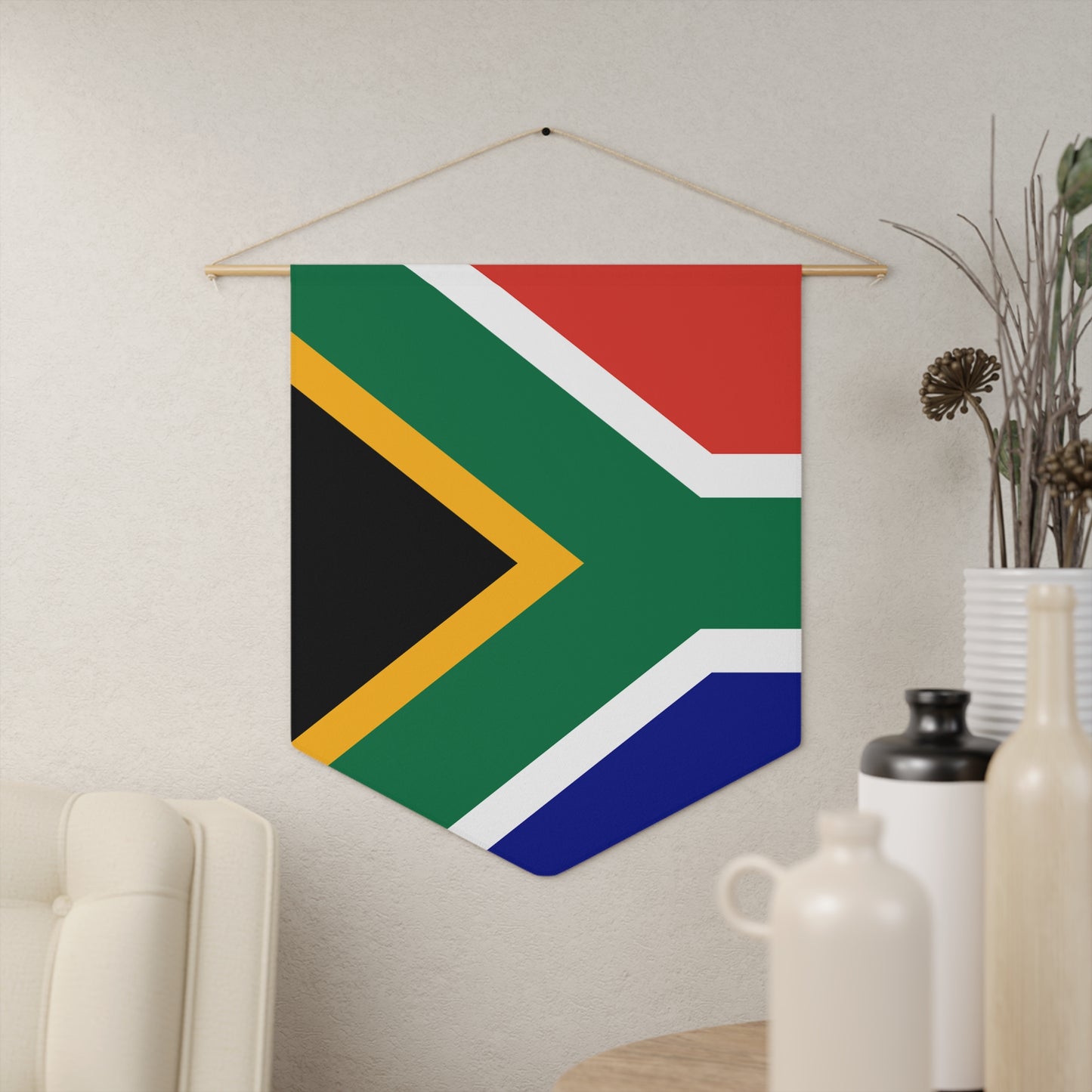 South African Flag Pennant - Vibrant Wall Decor