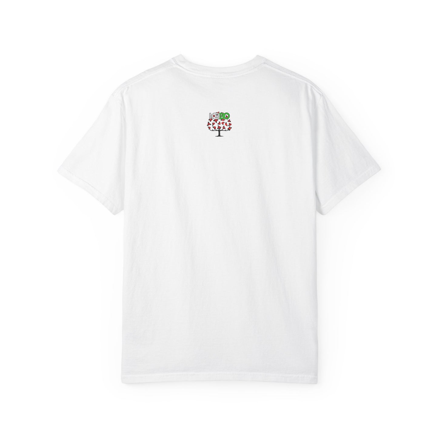 Unisex Garment-Dyed T-Shirt with Blooming Tree Design - Eco-Friendly Fashion