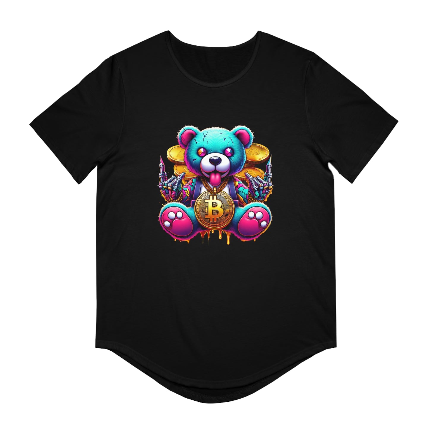 Colorful Teddy Bear Men's Graphic Tee – Fun & Stylish Bear T-Shirt