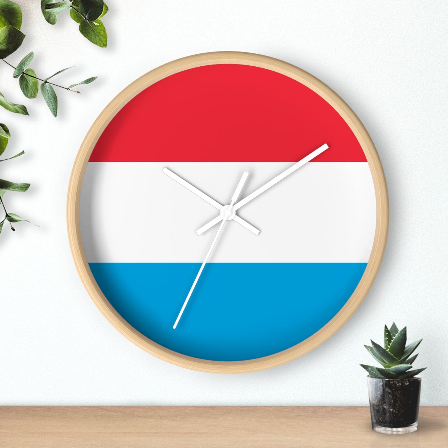 Luxembourg Flag Wall Clock - Modern Home Decor