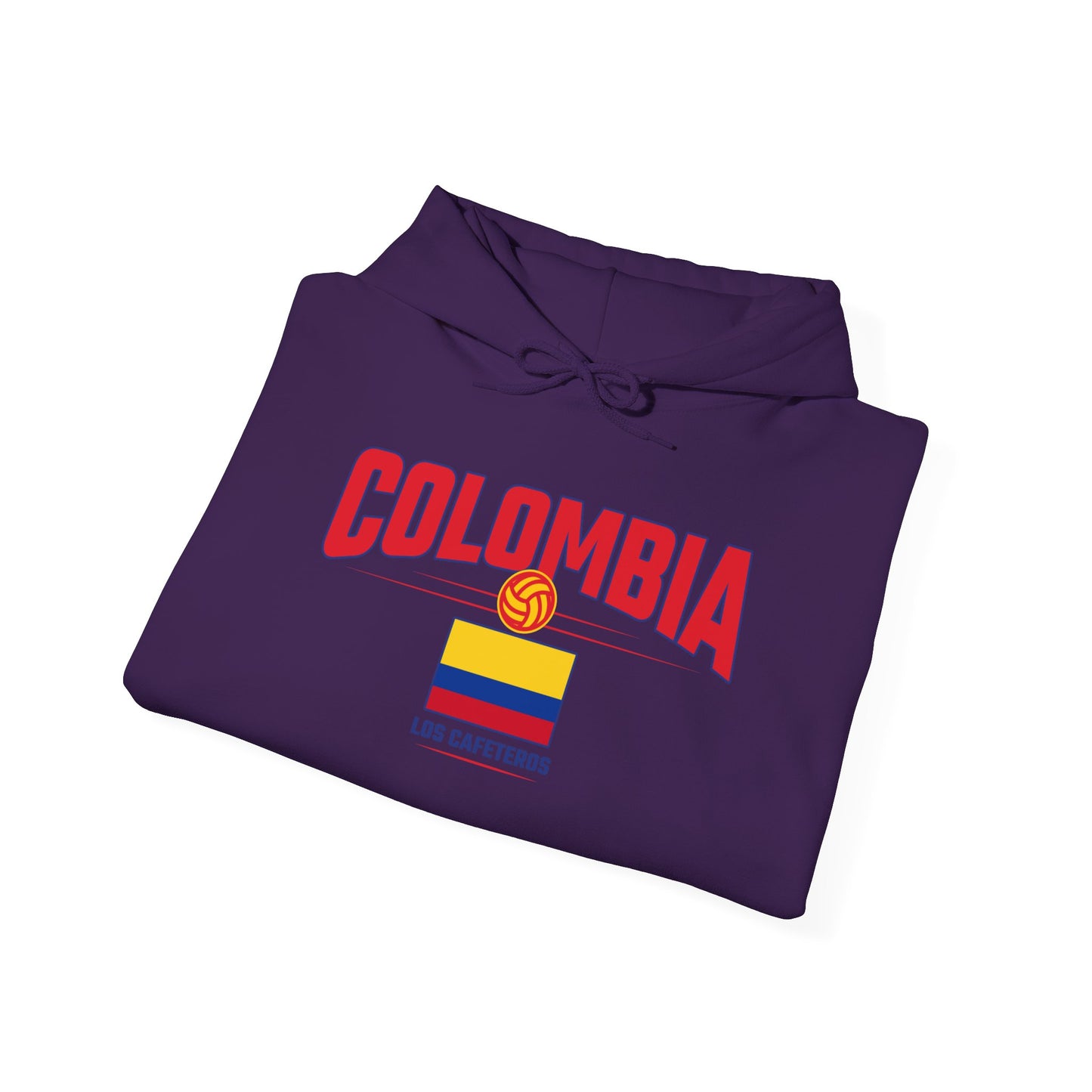 Unisex Hoodie Love Colombia Sweatshirt with Flag Design