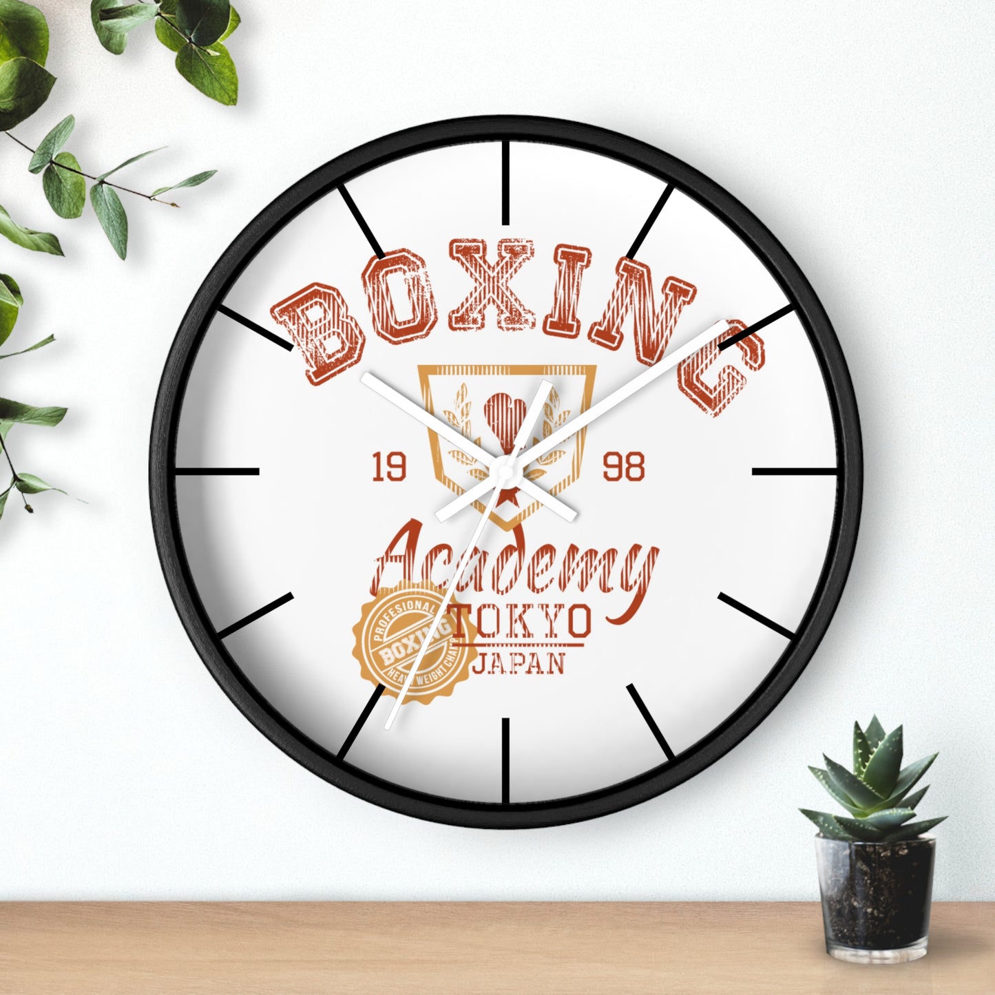 Boxing Academy Wall Clock - Vintage Style